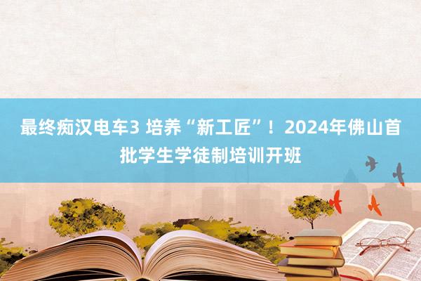 最终痴汉电车3 培养“新工匠”！2024年佛山首批学生学徒制培训开班