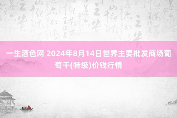 一生酒色网 2024年8月14日世界主要批发商场葡萄干(特级)价钱行情