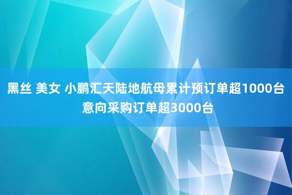 黑丝 美女 小鹏汇天陆地航母累计预订单超1000台 意向采购订单超3000台