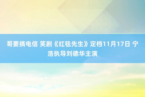 哥要搞电信 笑剧《红毯先生》定档11月17日 宁浩执导刘德华主演